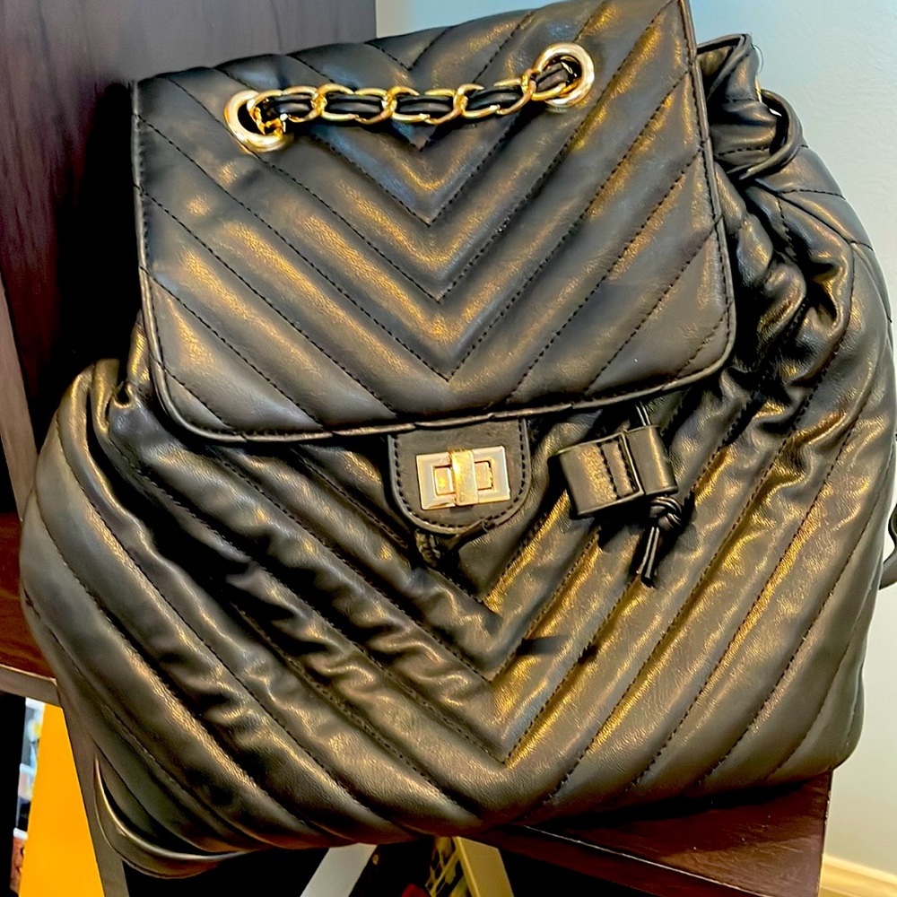 Leather backpack